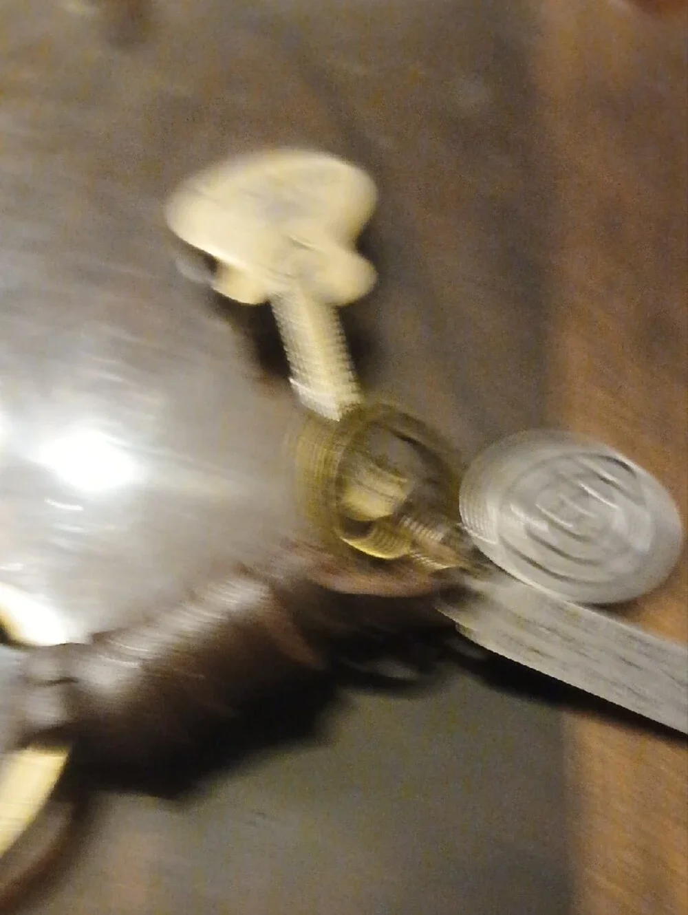 Guitar Charm Keychain with Brown Leather Strap